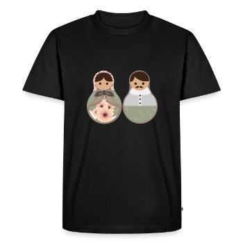 Russia Lovers Matryoshka Dolls Gift - Men's Premium Organic T-Shirt - black - Front - Nico (187cm)
