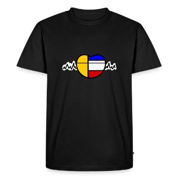 Cœur Hommage à Mirò - T-shirt Premium bio Homme - noir - Devant - Nico (187cm)