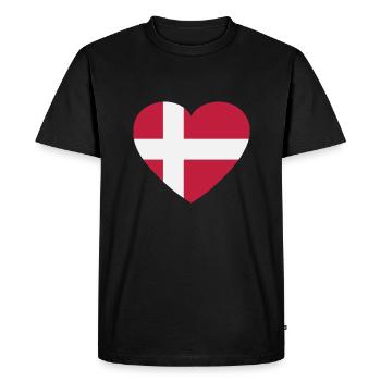 Drapeau Danemark Drapeau Drapeau Copenhague Cadeau - T-shirt Premium bio Homme - noir - Devant - Nico (187cm)
