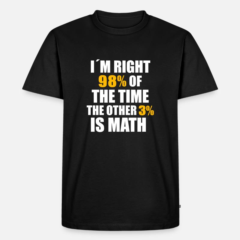 Maths Mathématiques - T-shirt Premium bio Homme - noir