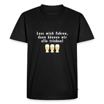 Laissez-moi conduire alors nous pouvons tous boire - T-shirt Premium bio Homme - noir - Devant - Nico (187cm)