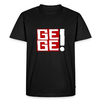 GE GE bon jeu gg gg - T-shirt Premium bio Homme - noir - Devant - Nico (187cm)