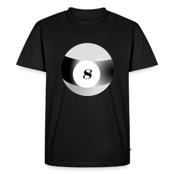 Boule de billard 8 noir huitième - T-shirt Premium bio Homme - noir - Devant - Nico (187cm)