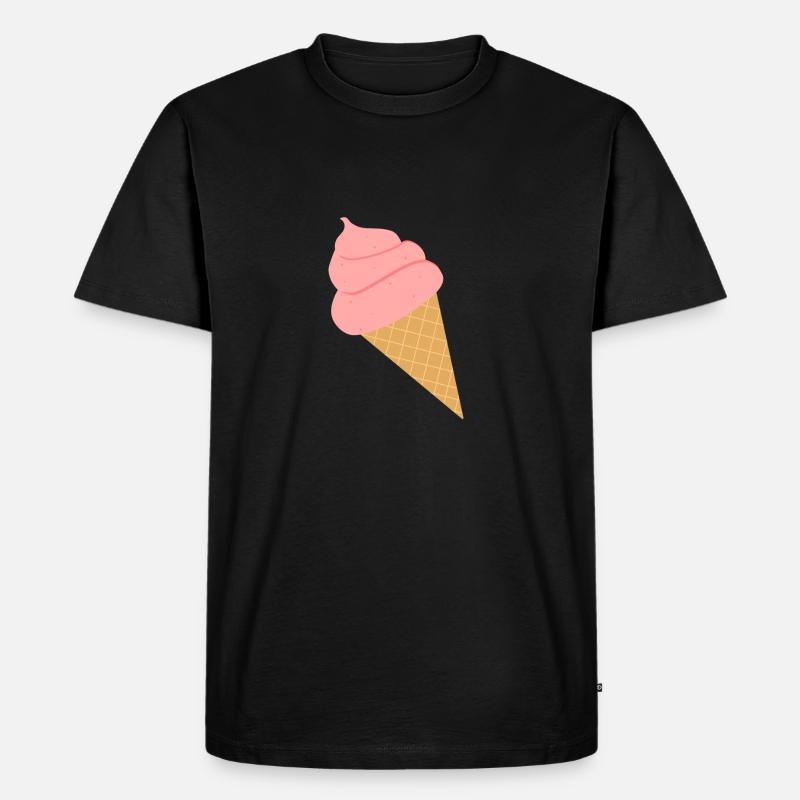 Eis Eiscreme Sommer Softeis Geschenk - Männer Premium Bio T-Shirt - Schwarz