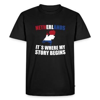 Netherlands - Men's Premium Organic T-Shirt - black - Front - Nico (187cm)