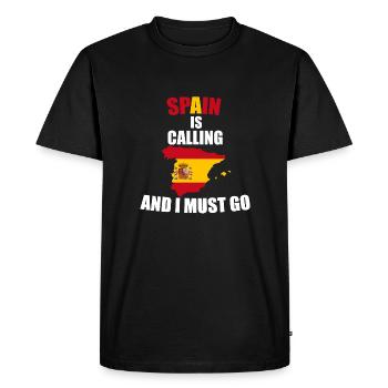 Spain - Men's Premium Organic T-Shirt - black - Front - Nico (187cm)