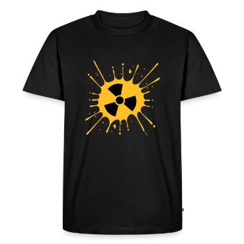 atomic symbol radioactive warning caution note - Men's Premium Organic T-Shirt - black - Front - Nico (187cm)