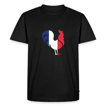France France Hahn cadeau des couleurs nationales - T-shirt Premium bio Homme - noir - Devant - Nico (187cm)