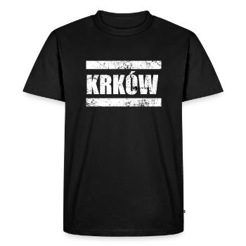 KRKW Cracovie Cracovie Polska Pologne Cadeau - T-shirt Premium bio Homme - noir - Devant - Nico (187cm)