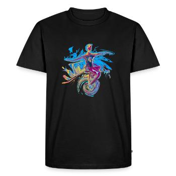 monocycle - T-shirt Premium bio Homme - noir - Devant - Nico (187cm)