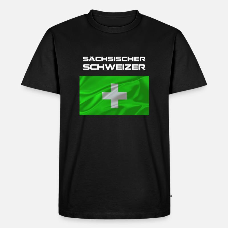 sächsischer schweizer 2 - Männer Premium Bio T-Shirt - Schwarz