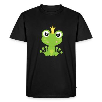 Roi grenouille - T-shirt Premium bio Homme - noir - Devant - Nico (187cm)