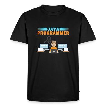 Java Programmer - Men's Premium Organic T-Shirt - black - Front - Nico (187cm)