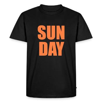 Sunday - Dimanche - T-shirt Premium bio Homme - noir - Devant - Nico (187cm)