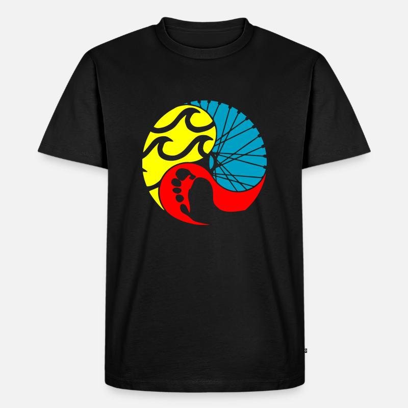 Triathlon - Männer Premium Bio T-Shirt - Schwarz