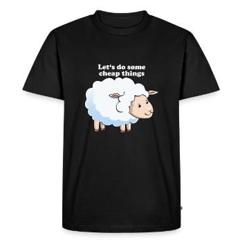 Mouton sait - T-shirt Premium bio Homme - noir - Devant - Nico (187cm)