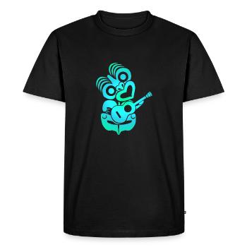 Maori Hei Tiki Ukulele Music - Gift Idea - Men's Premium Organic T-Shirt - black - Front - Nico (187cm)