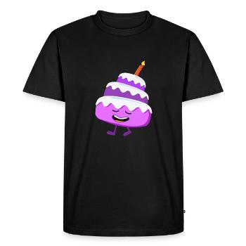Gâteau d'anniversaire - T-shirt Premium bio Homme - noir - Devant - Nico (187cm)