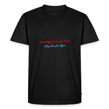 What Happens In Vegas, Stays In Las Vegas - Men's Premium Organic T-Shirt - black - Front - Nico (187cm)