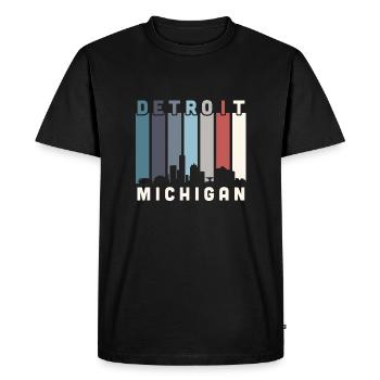Detroit - T-shirt Premium bio Homme - noir - Devant - Nico (187cm)