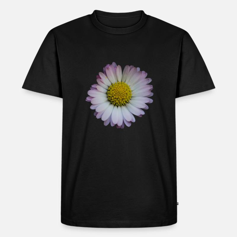 daisy / Gänseblümchen / Blume - Männer Premium Bio T-Shirt - Schwarz