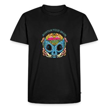 Cadeau de voyage Champignons Magiques - T-shirt Premium bio Homme - noir - Devant - Nico (187cm)