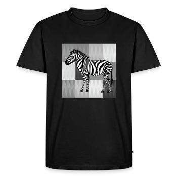 zèbre - T-shirt Premium bio Homme - noir - Devant - Nico (187cm)