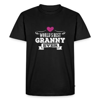 World's Best Granny Ever - Men's Premium Organic T-Shirt - black - Front - Nico (187cm)