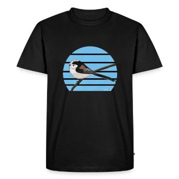 jz.birds long-tailed bird design - Men's Premium Organic T-Shirt - black - Front - Nico (187cm)