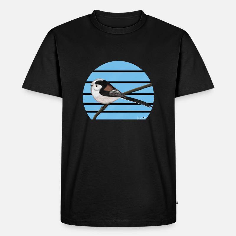 conception d'oiseaux à longue queue - T-shirt Premium bio Homme - noir