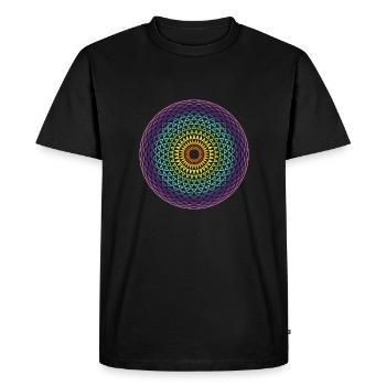 Torus Yantra - Men's Premium Organic T-Shirt - black - Front - Nico (187cm)