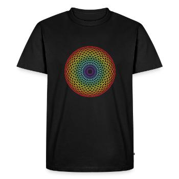 Torus Yantra 2 - Men's Premium Organic T-Shirt - black - Front - Nico (187cm)