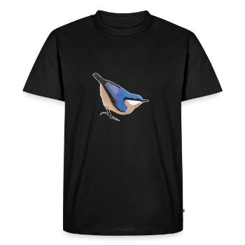 conception d'oiseau de sittelle jz.birds - T-shirt Premium bio Homme - noir - Devant - Nico (187cm)