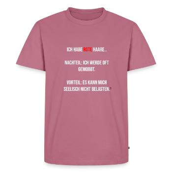 Ich Habe Rote Haare.. - Männer Premium Bio T-Shirt - Mauve - Vorne - Nico (187cm)