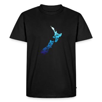 Idée de cadeau de tatouage tribal de carte de Maori de la Nouvelle Zélande - T-shirt Premium bio Homme - noir - Devant - Nico (187cm)