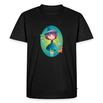 Sorcière d'eau - T-shirt Premium bio Homme - noir - Devant - Nico (187cm)