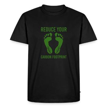Changement climatique Reduce Your Empreinte carbone - T-shirt Premium bio Homme - noir - Devant - Nico (187cm)