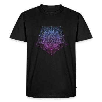 Pentagon Star Dimensions Gradient - Men's Premium Organic T-Shirt - black - Front - Nico (187cm)