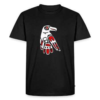 Haida Raven Idée drôle de cadeau - T-shirt Premium bio Homme - noir - Devant - Nico (187cm)