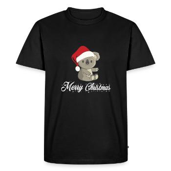 Christmas koala - Men's Premium Organic T-Shirt - black - Front - Nico (187cm)