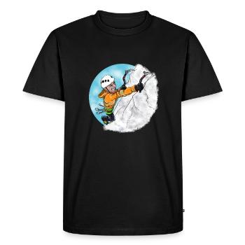 Alpiniste - Ice Climber - T-shirt d'escalade - T-shirt Premium bio Homme - noir - Devant - Nico (187cm)
