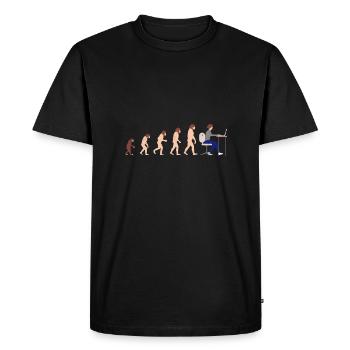 Evolution Developer Programmer Funny poison - Men's Premium Organic T-Shirt - black - Front - Nico (187cm)