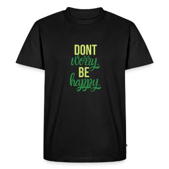 Je ne suis pas heureux - T-shirt Premium bio Homme - noir - Devant - Nico (187cm)