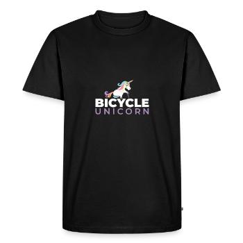 Vélo licorne vélo enfants drôle cadeau - T-shirt Premium bio Homme - noir - Devant - Nico (187cm)