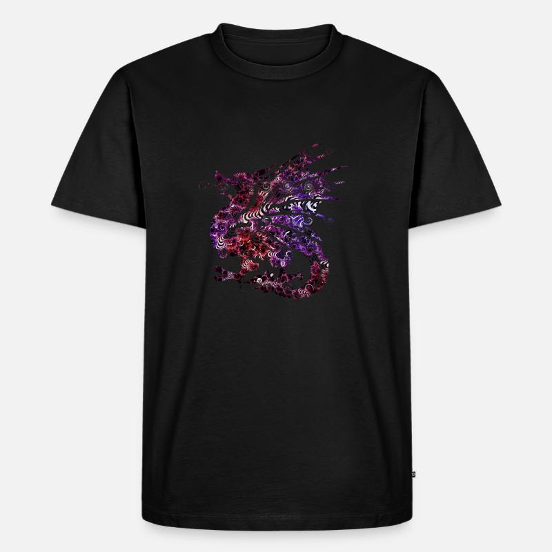 Drache - Männer Premium Bio T-Shirt - Schwarz
