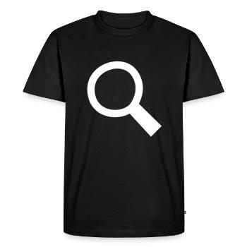 Search - Men's Premium Organic T-Shirt - black - Front - Nico (187cm)