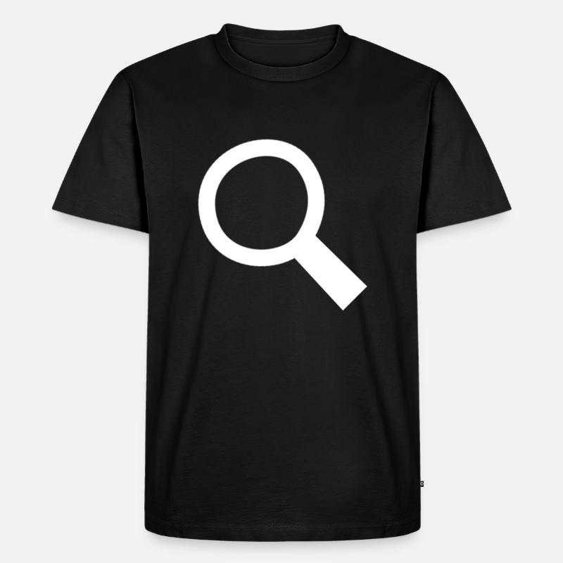 Suchen - Männer Premium Bio T-Shirt - Schwarz