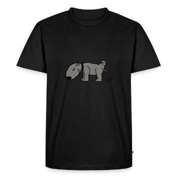 Chien pisser chien pisser - T-shirt Premium bio Homme - noir - Devant - Nico (187cm)