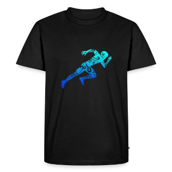 Cadeau de tatouage tribal polynésien de style maori coureur - T-shirt Premium bio Homme - noir - Devant - Nico (187cm)