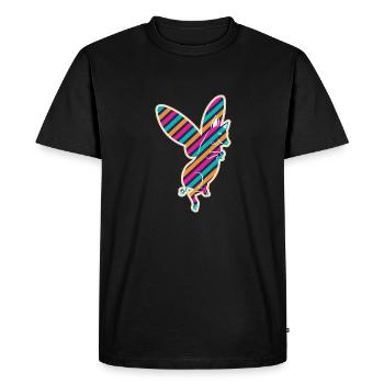 Cochon volant, Alice au pays des merveilles - T-shirt Premium bio Homme - noir - Devant - Nico (187cm)
